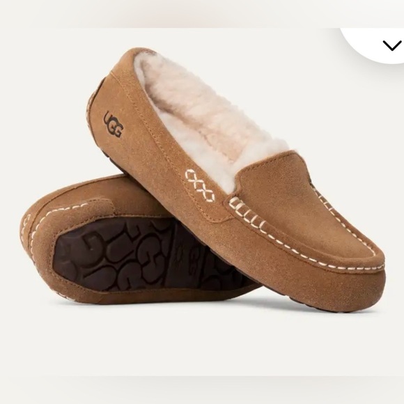 UGG Ansley Chestnut Suede Slippers - Picture 1 of 7